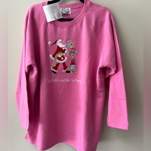 Quacker Factory 1X 🆕 & Vintage Fleece Santa Sweatshirt - Picture 3 of 12